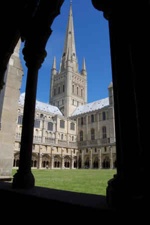 Norwich Cathedral from the cloisters